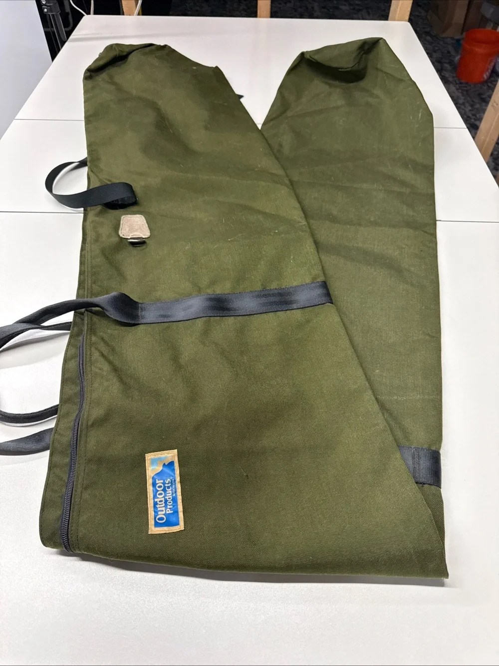 Outdoor Products‎ Olive Green Canvas Fishing Rod Gear Travel Case ~13